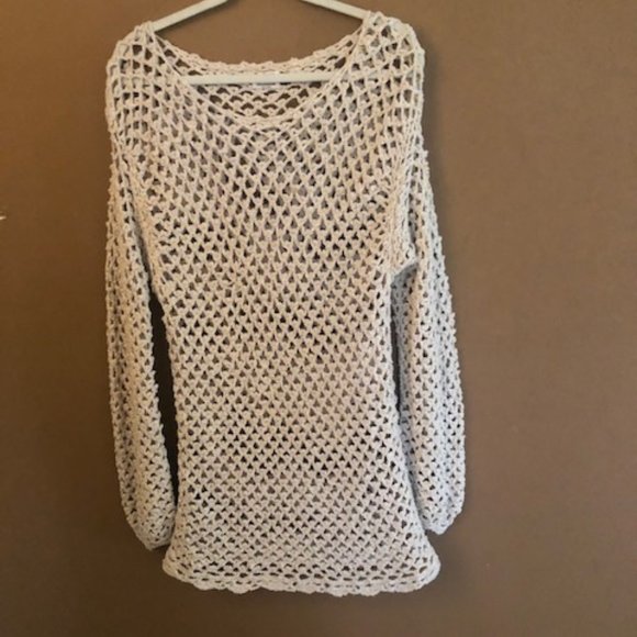 CARRAIG DONN IRISH CROCHETED LONG TOP Med/Lrg - Picture 1 of 3